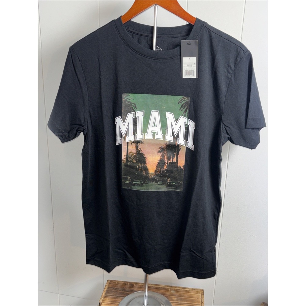 Original Use Mens Size Small Short Sleeve Graphic T-Shirt MIAMI Black New